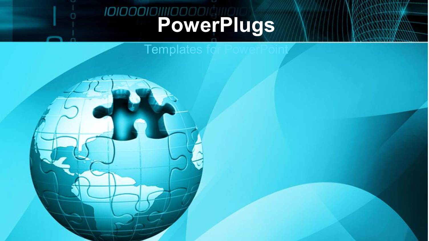 Digital Background with Jigsaw Globe on Abstract Surface 