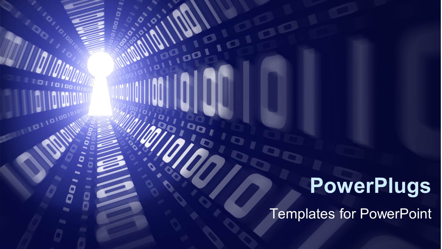 Digital Depiction of Binary Data Running Through a Light Keyhole
