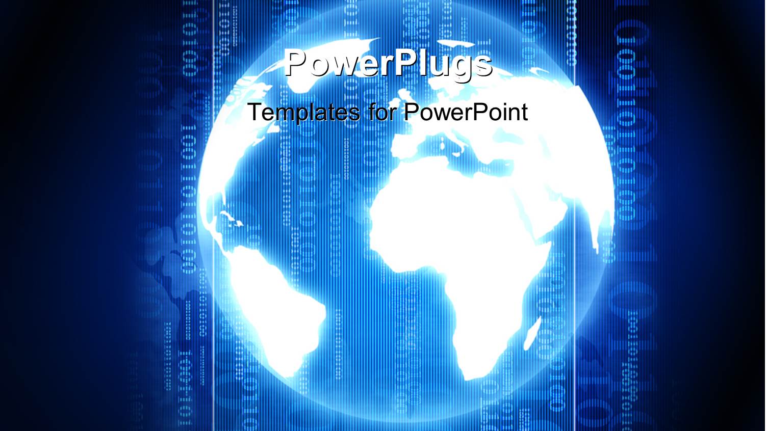 Digital Depiction with Binary Numbers Over Earth Globe on Blue Background