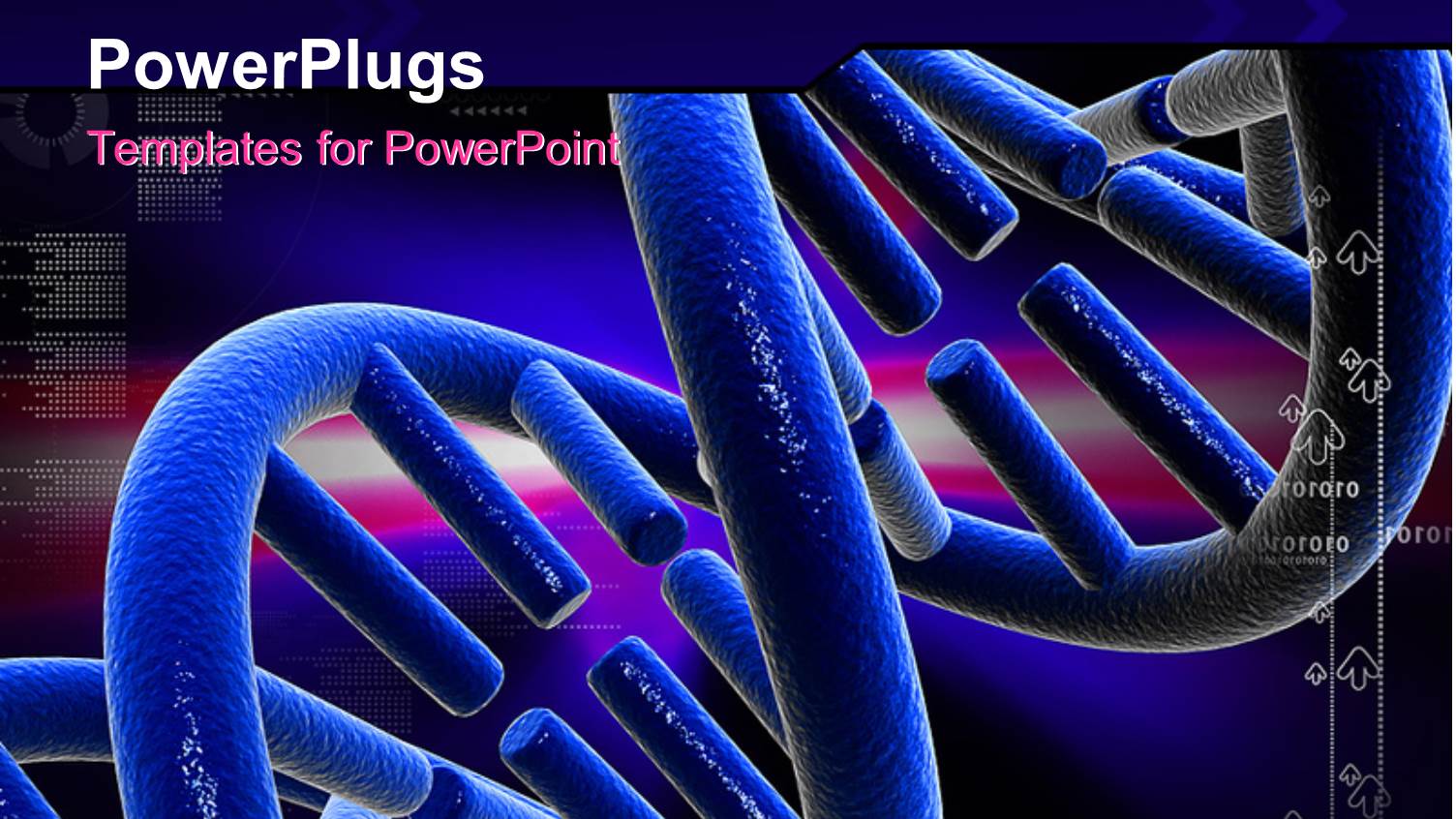 Digital Depiction with Close-up of DNA Strand Colored Blue