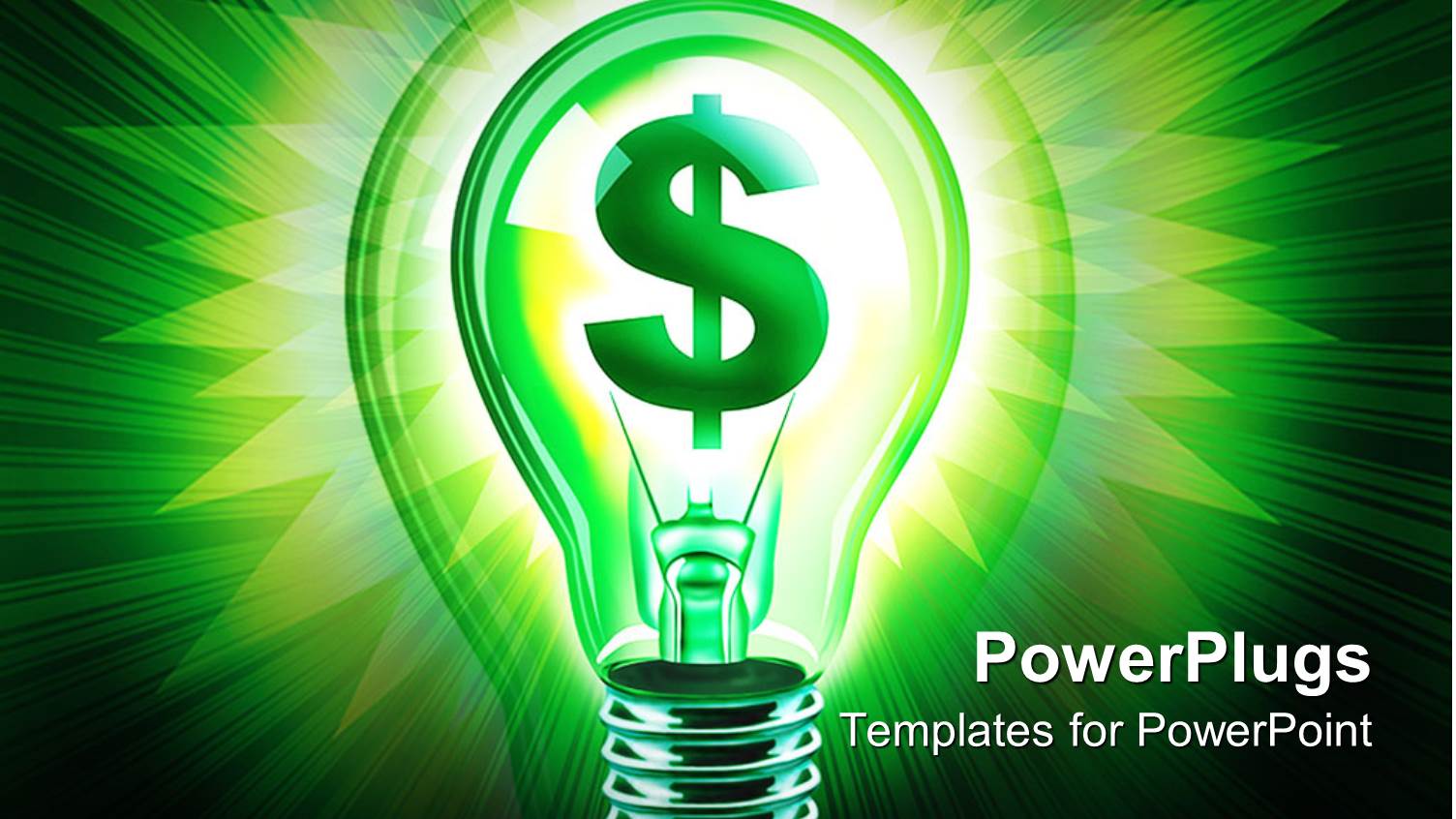Digital Depiction of Green Glowing Light Bulb with Green Dollar Sign Inside Bulb