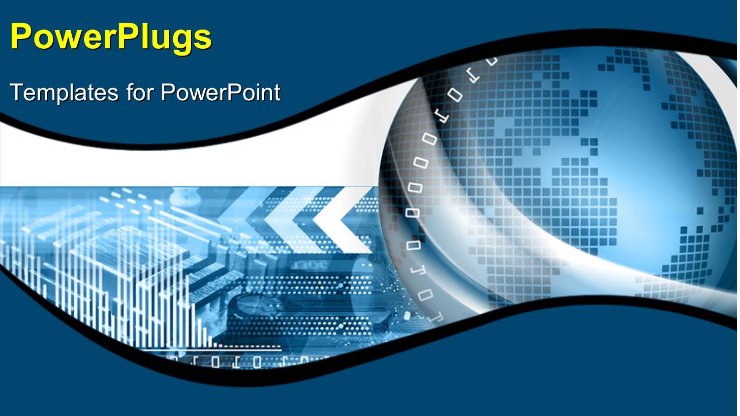 Digital Globe with Computer Components Background