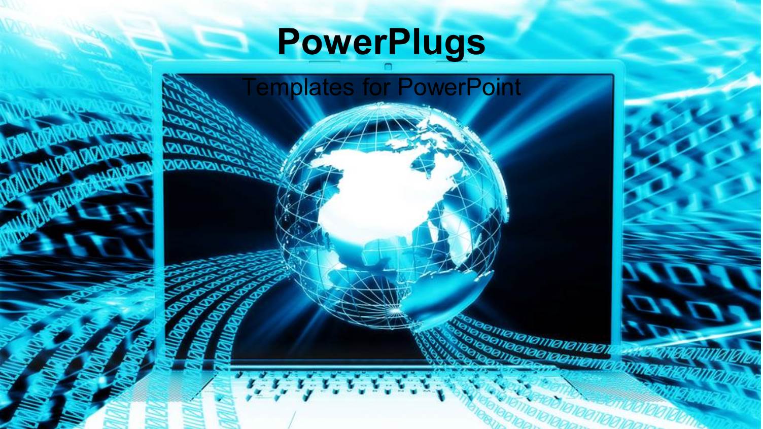 Digital Representation of 3D Glowing Semi Transparent Globe and Flowing Binary Codes