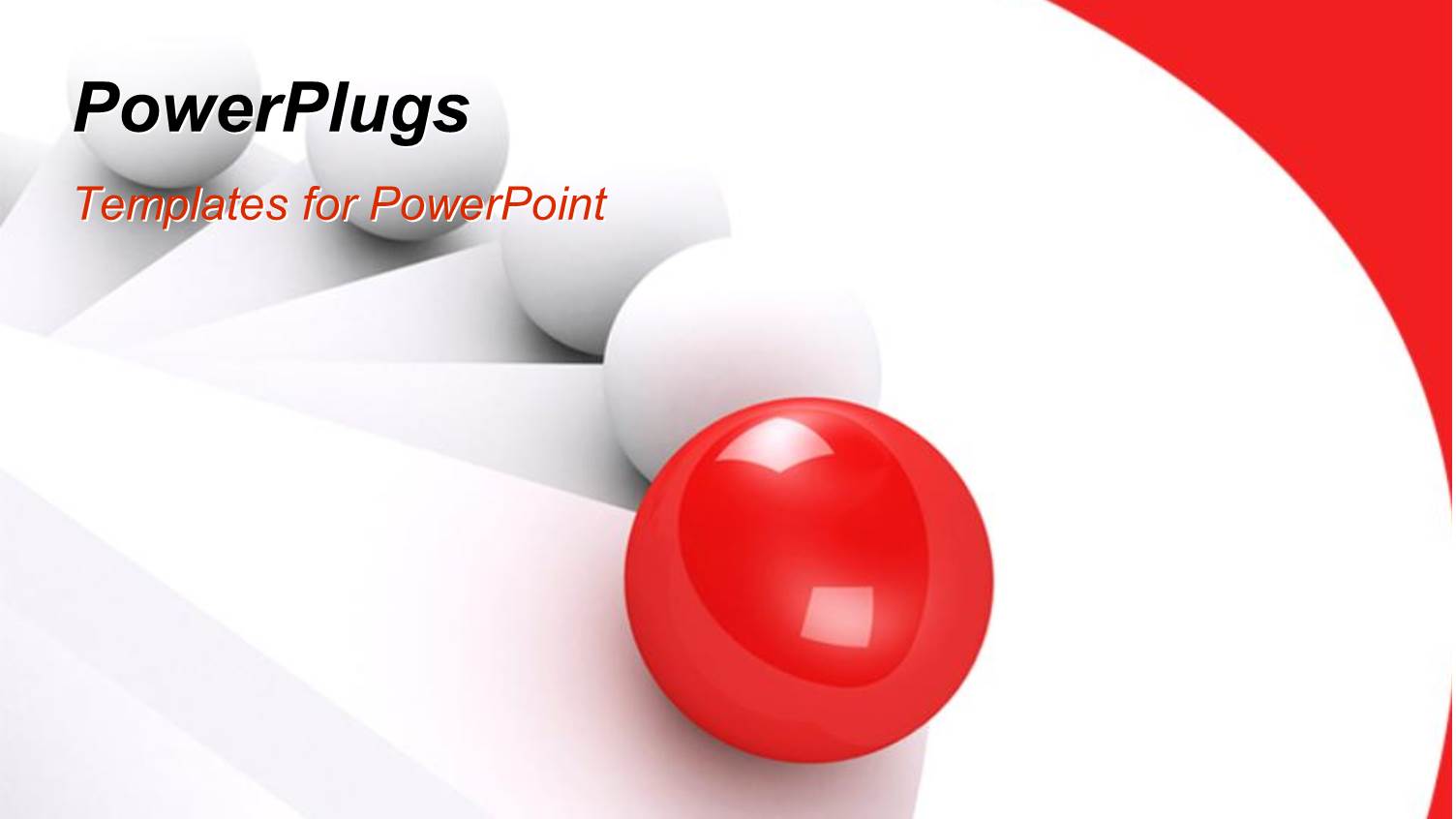 Distinct Red Sphere among other White Spheres Over White Background 