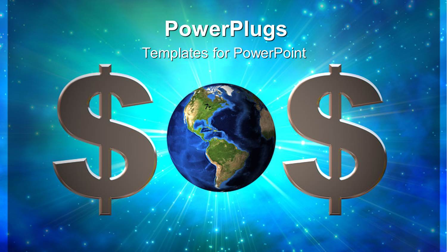 Distress Acronym SOS with Earth Globe as Letter O on Blue Background