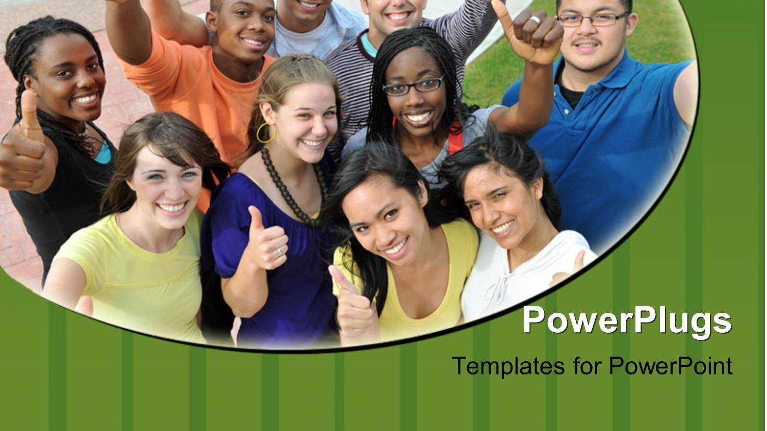 Diverse Group of Smiling People Giving Thumbs Up Gestures