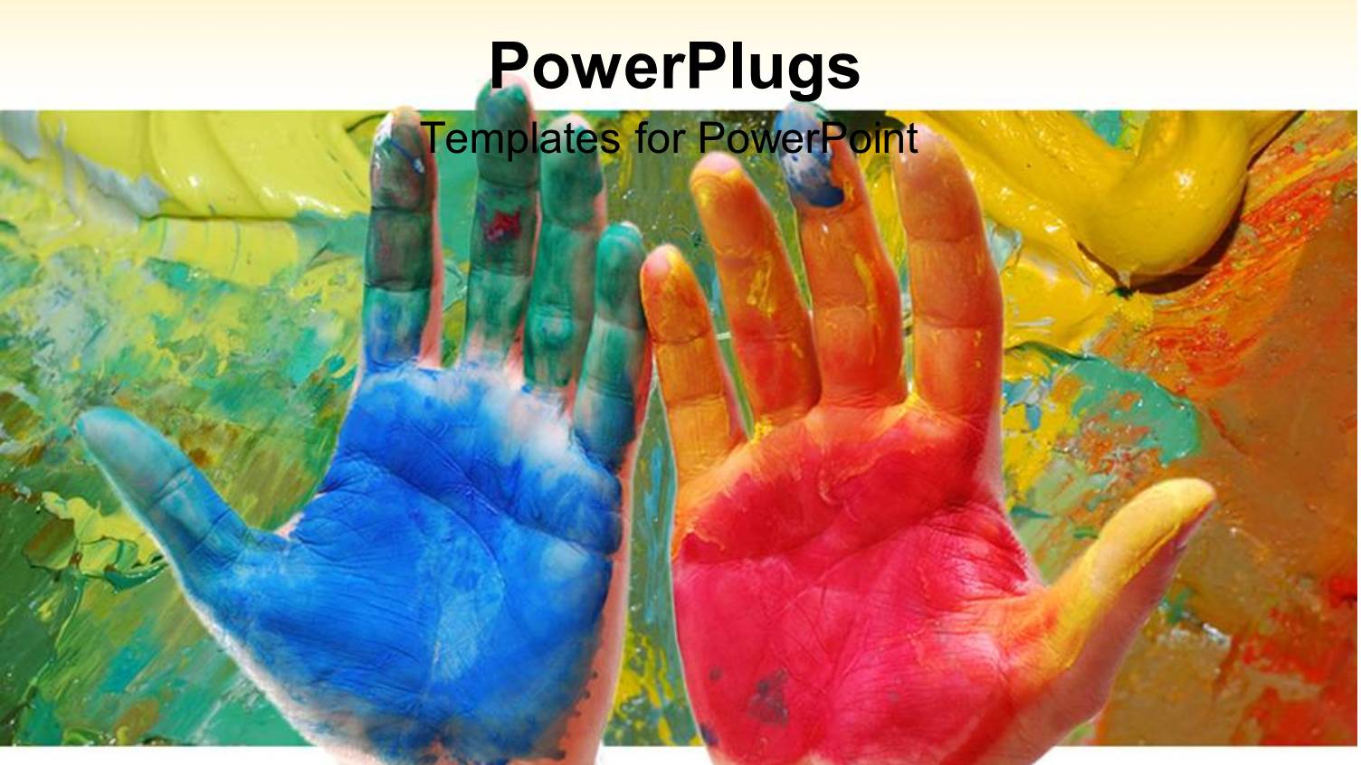 a Diwali Theme with Two Hands Painted with Various Colors