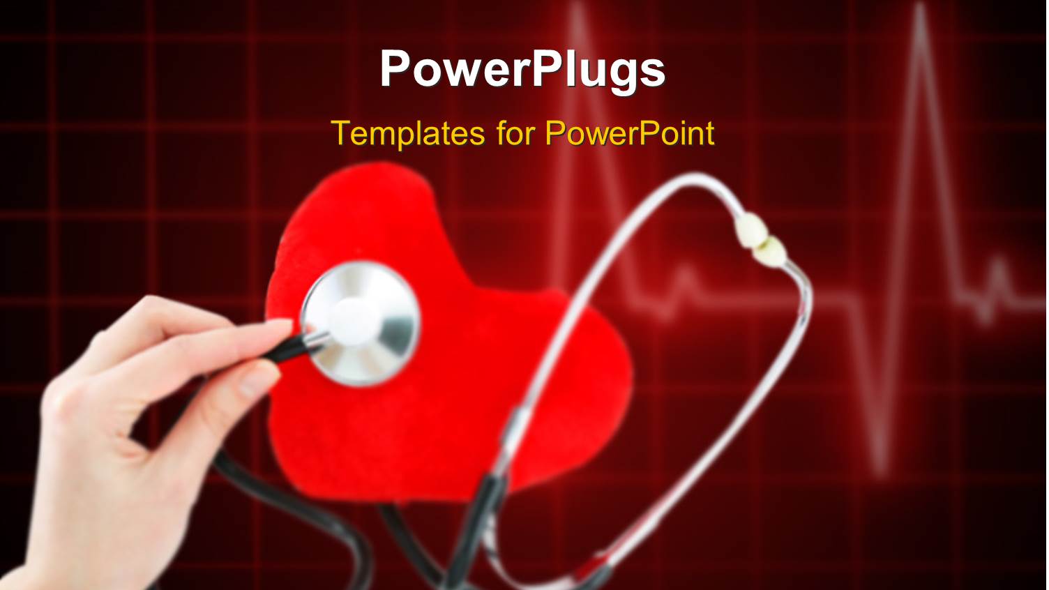 a Doctor Checking a Heart with Heartbeat Line in Background