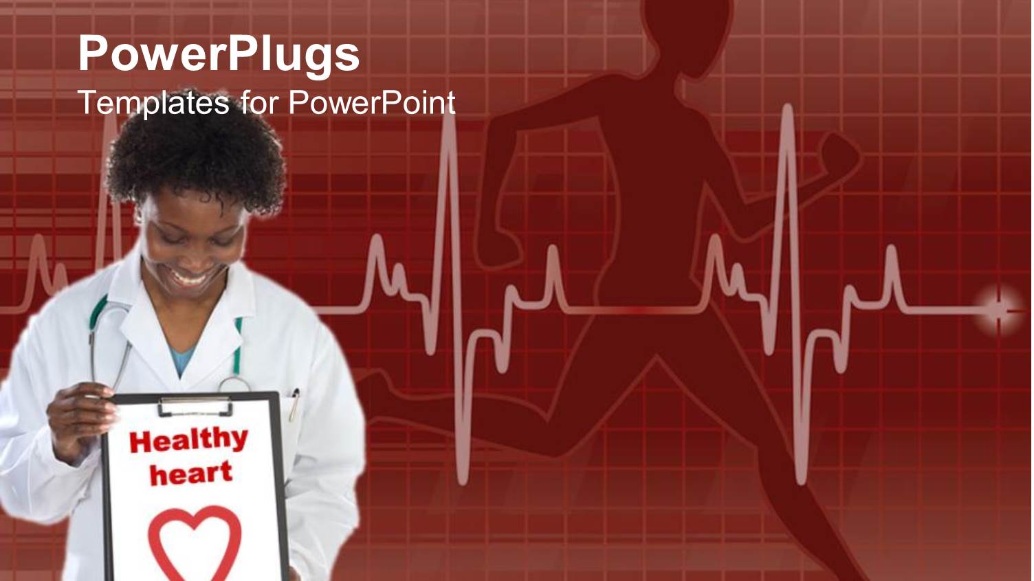 a Doctor Holding the Sign of Healthy Heart with Heartbeat Line in the Background