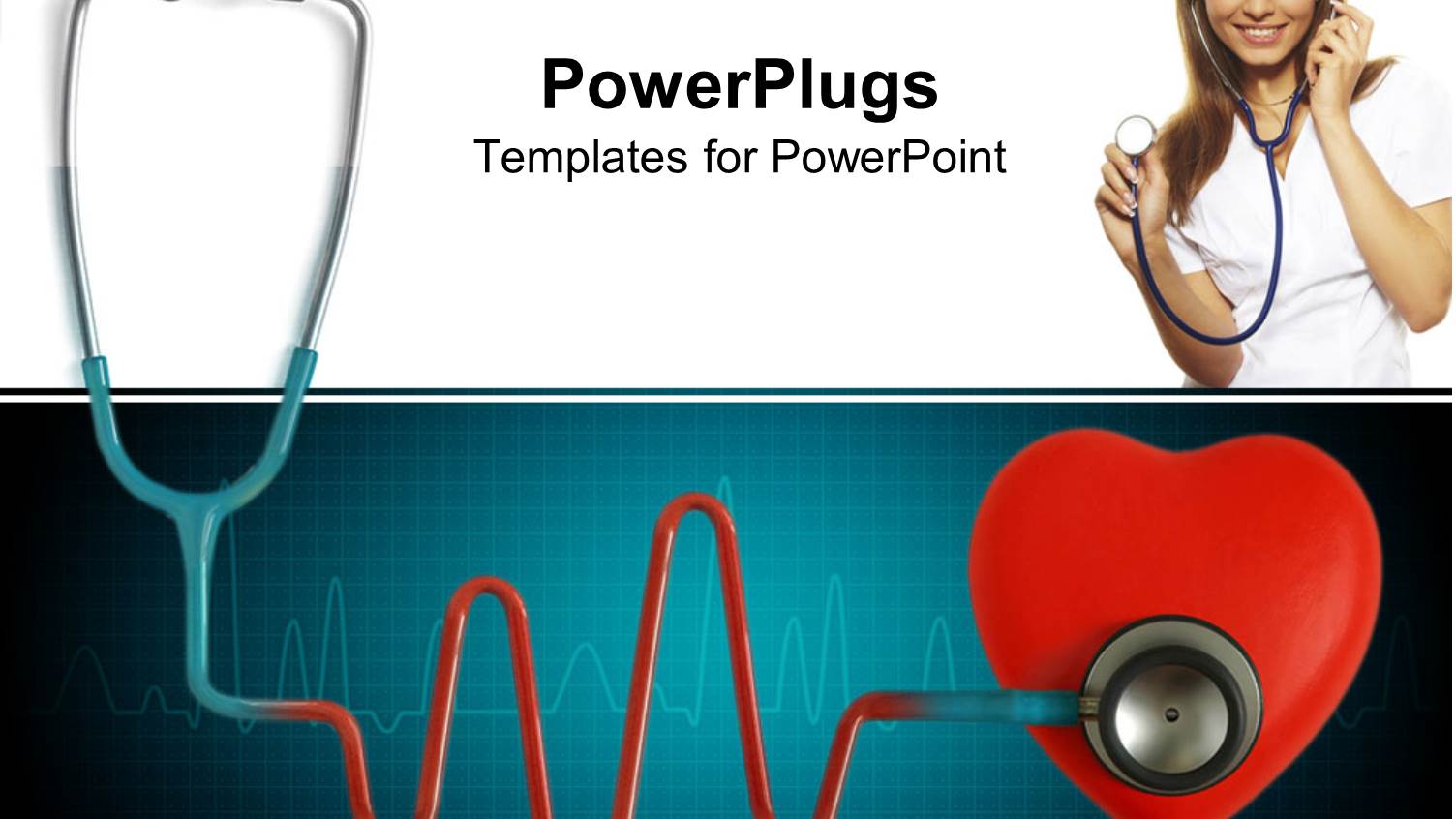 a Doctor Holding the Stethoscope with a Stethoscope Attached to a Heart Below