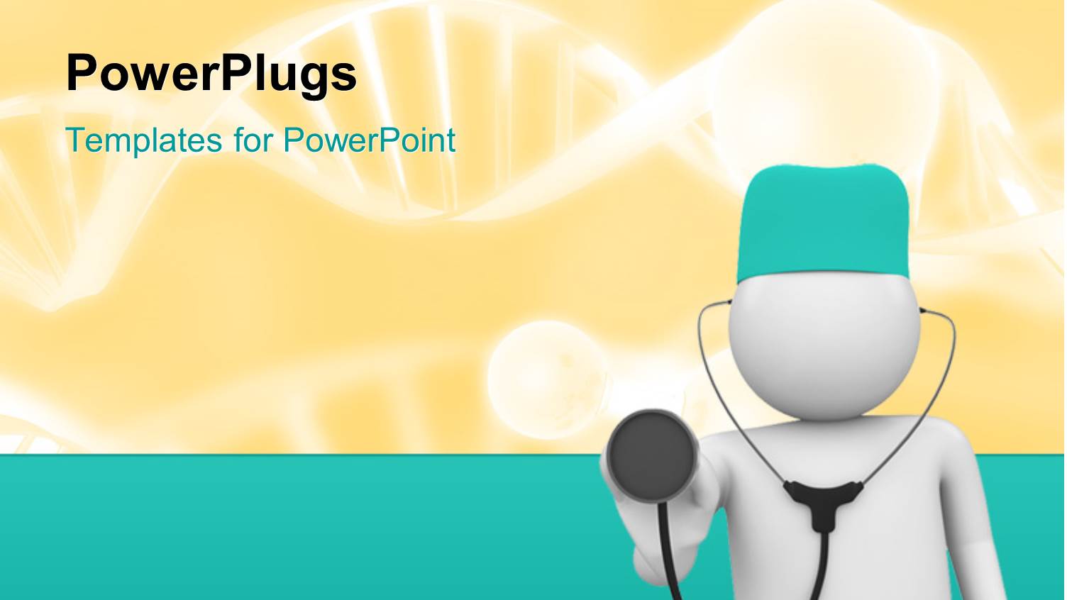 Doctor with Stethoscope and DNA Structure in Background