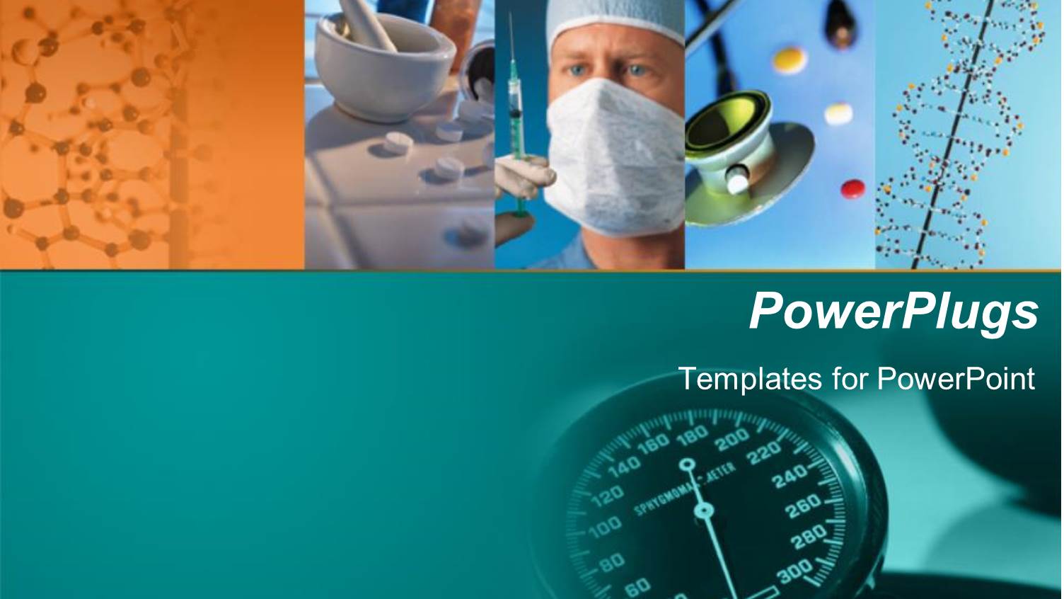 Doctor with Syringe, DNA Structure, and Crucible Next to Pills