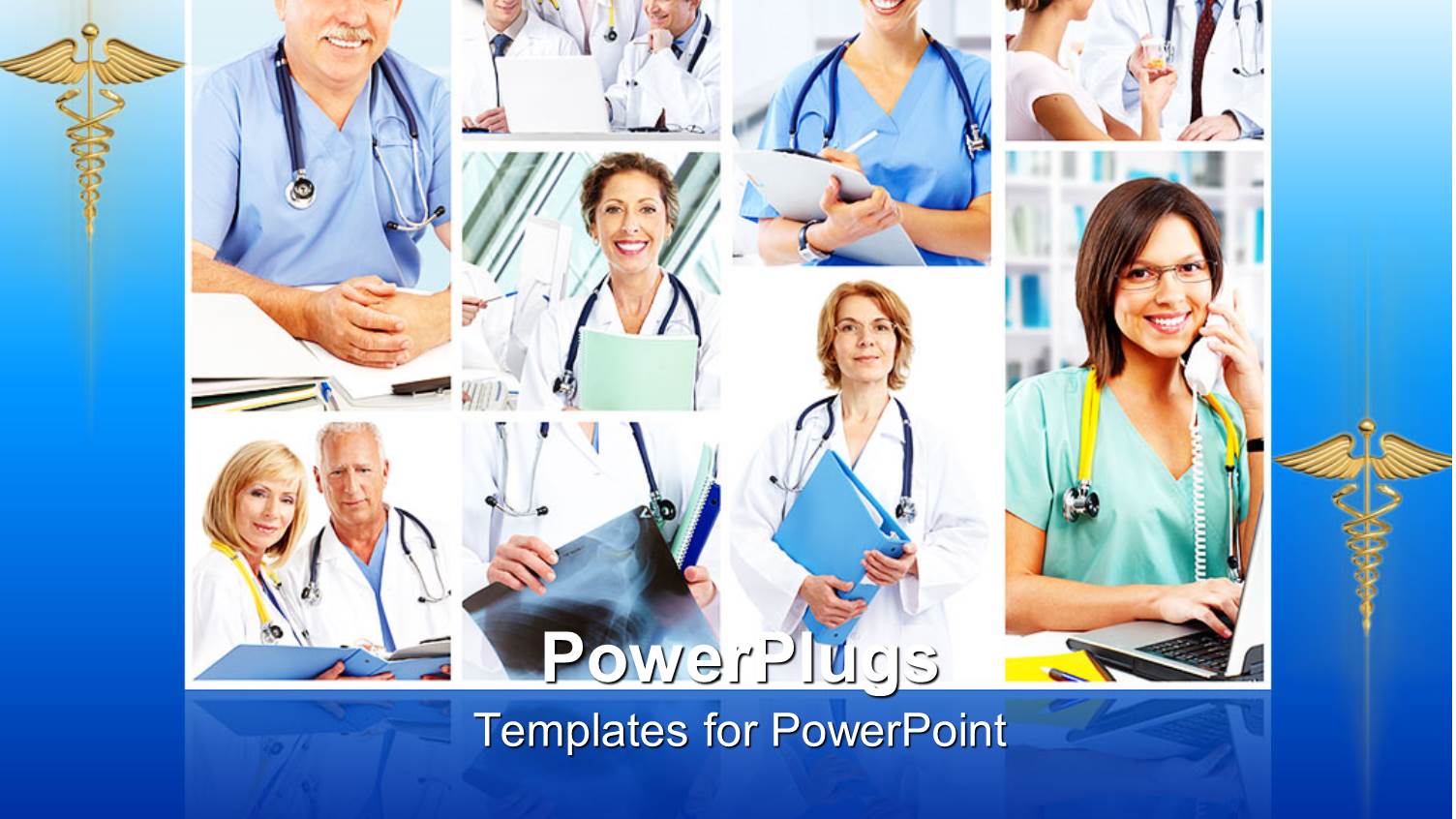 Doctors Collage with Smiling Doctors Wearing Stethoscopes while on Duty