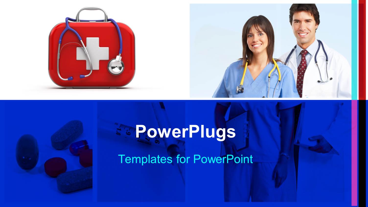 Doctors with Stethoscope and Medicines Depicting Medical Concept with Pills