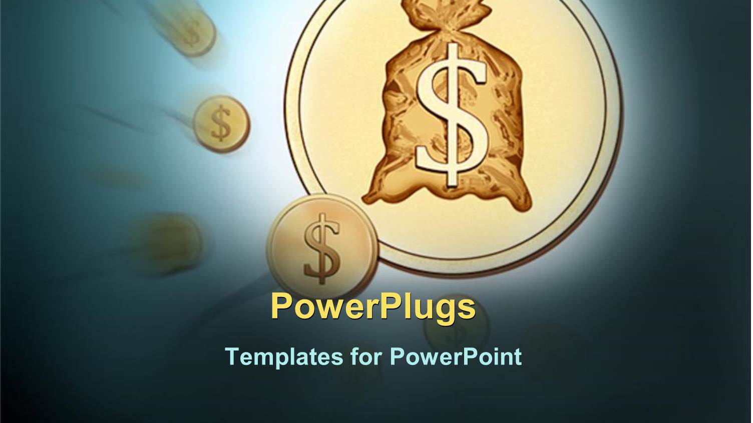 Dollar Coins with Coin Depicting Sack of Money with Dollar Sign on it