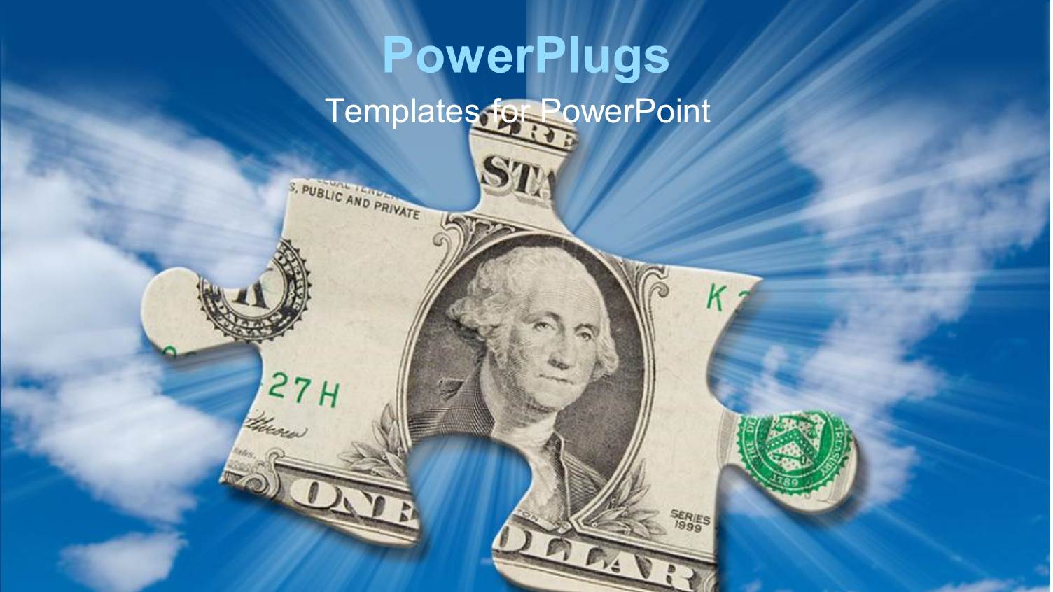 a Dollar Note in the Form of a Piece of Puzzle