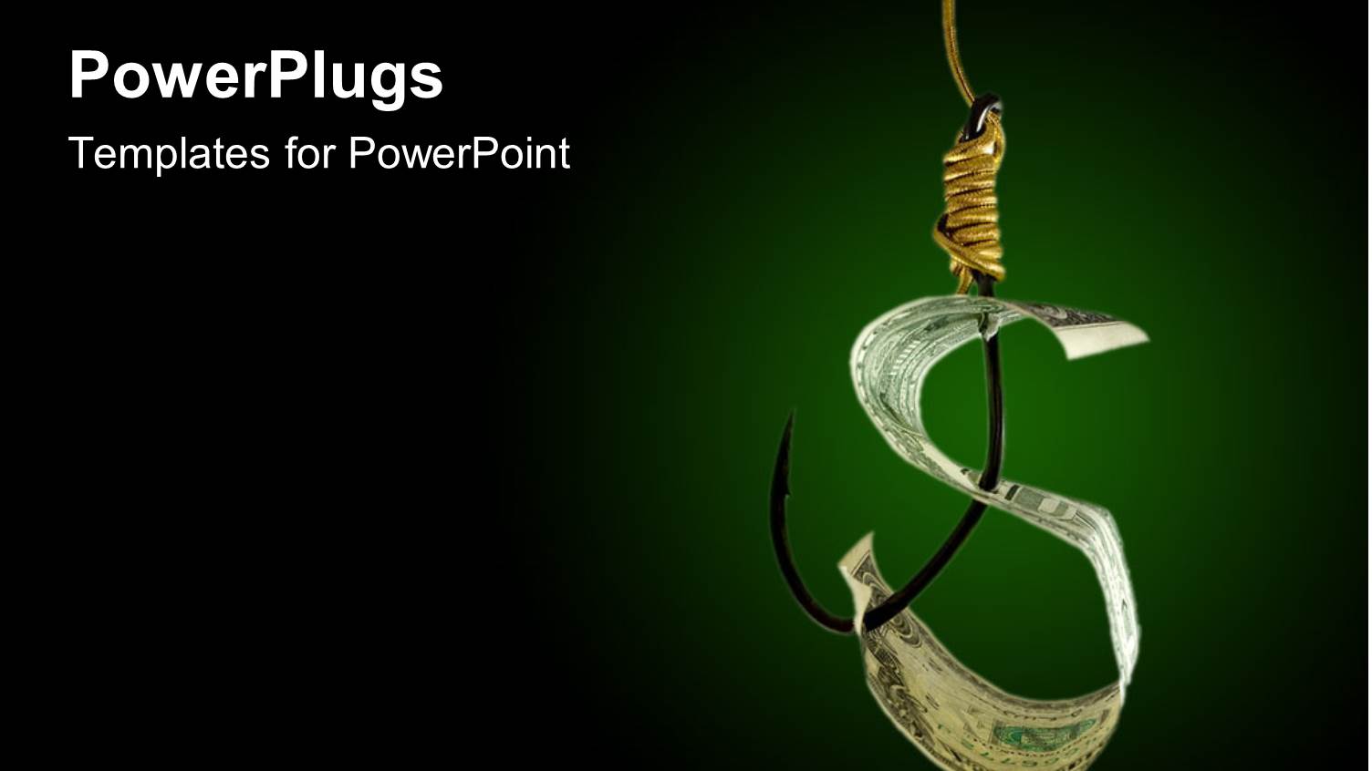 a Dollar Note Hanging with Greenish Background