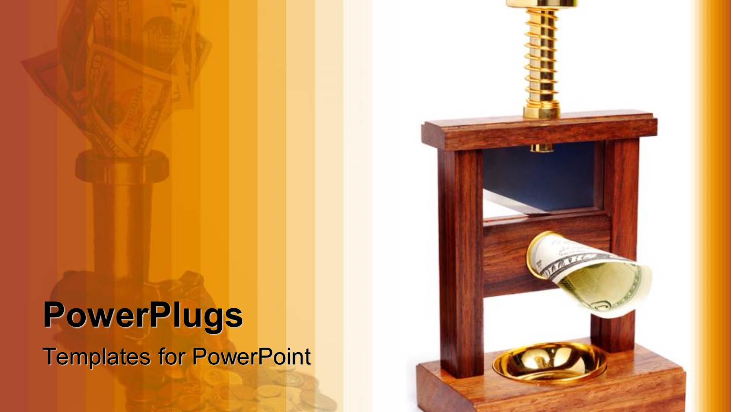 a Dollar Note with  Screw and Reflection in the Background