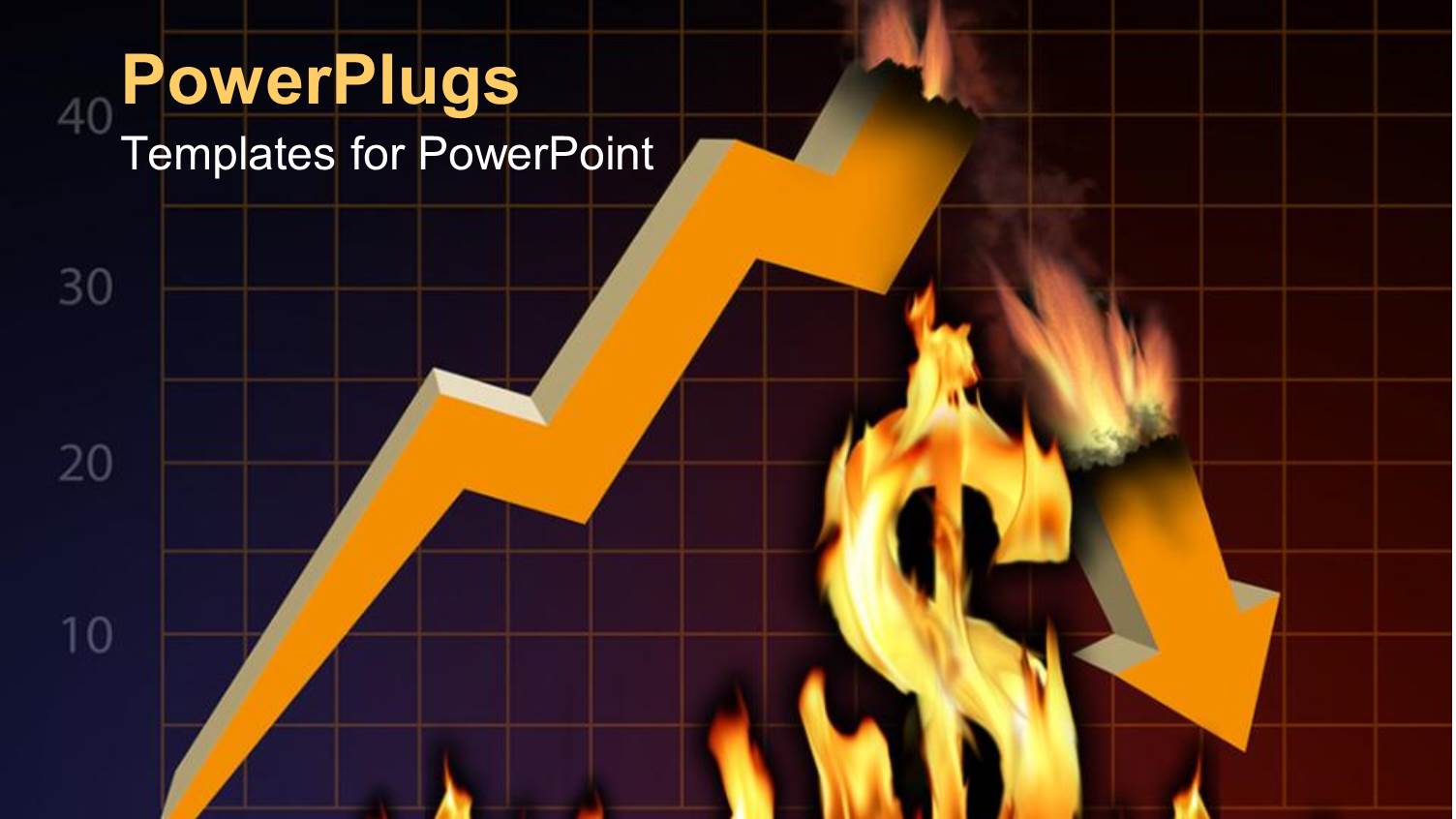 a Dollar Sign Being Burnt with a Graph in the Background