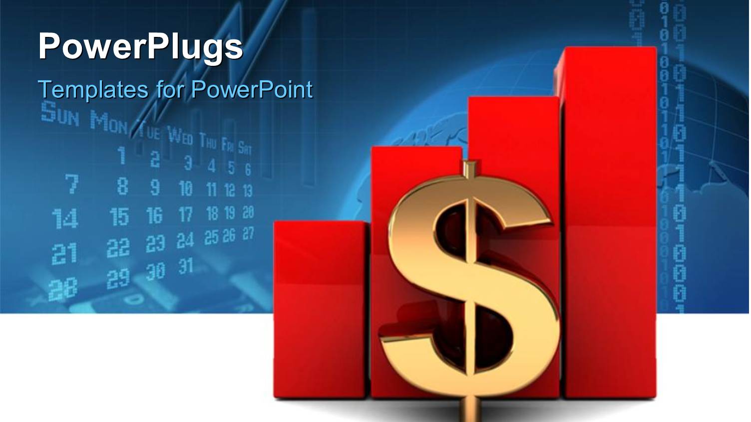 a Dollar Sign with a Growth  Table and Place for Text