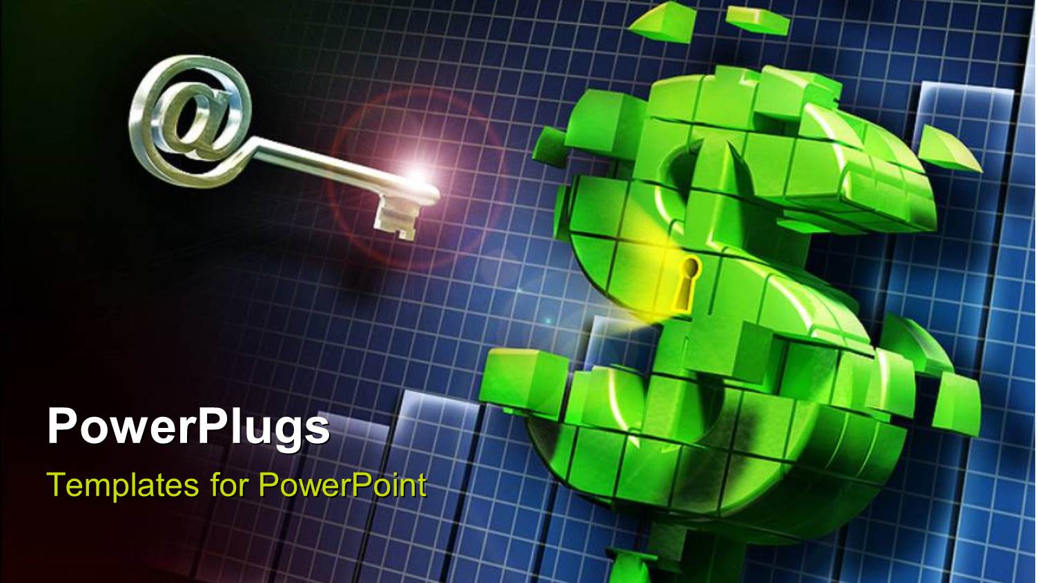 a Dollar Sign with a Key in the Background