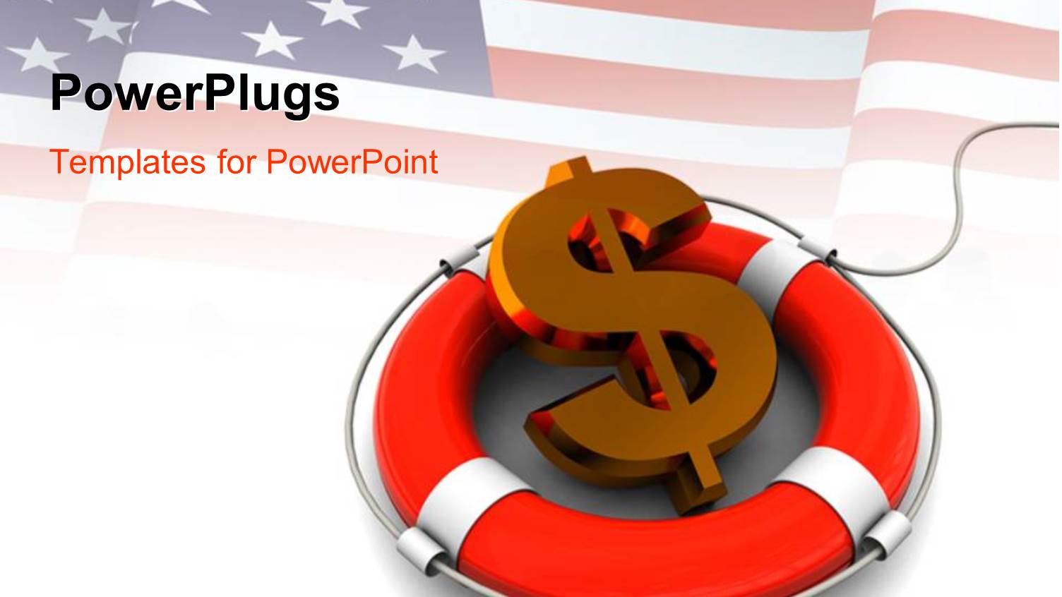 a Dollar Sign with a White Background and an American Flag