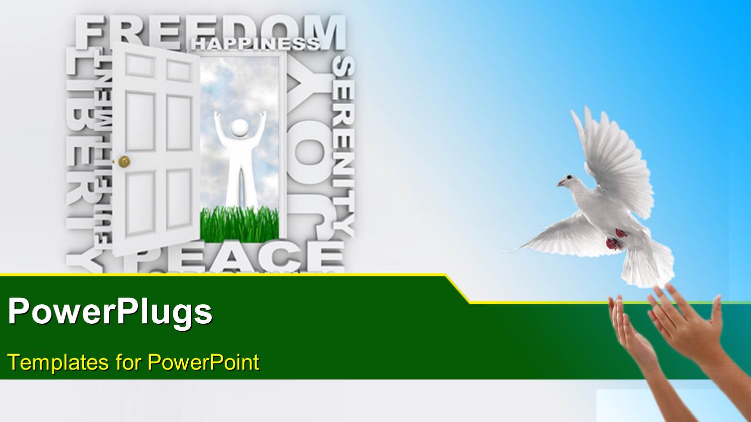 Hand Releases Dove with Open Door Depicting Freedom and Liberty