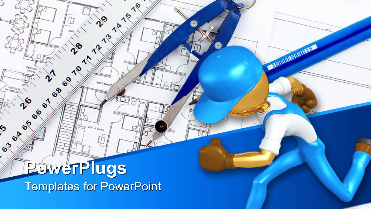 Drawing Tools Over the Construction Map of a House