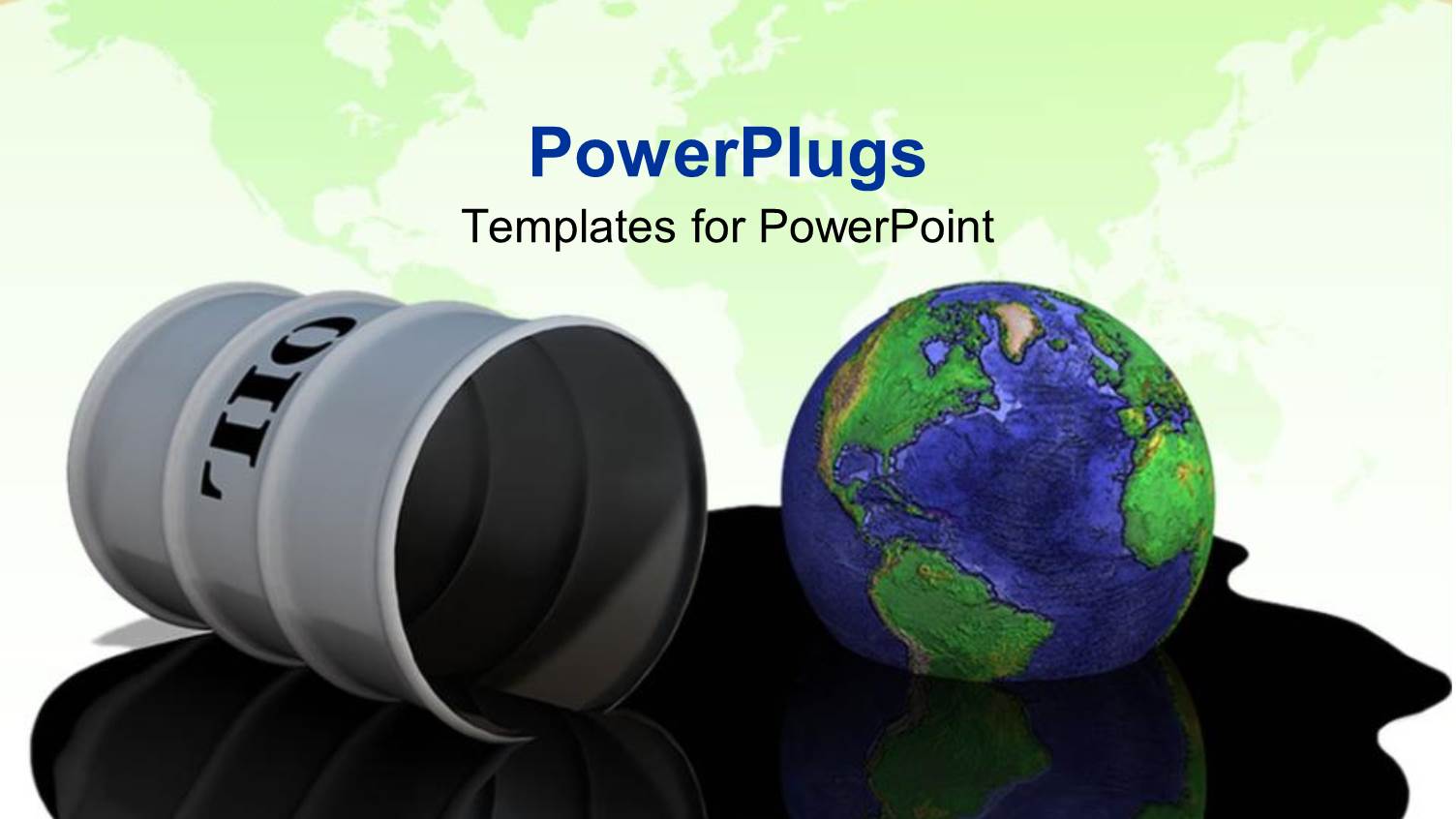 Drum of Oil and Earth / Globe in Puddle of Oil Spill