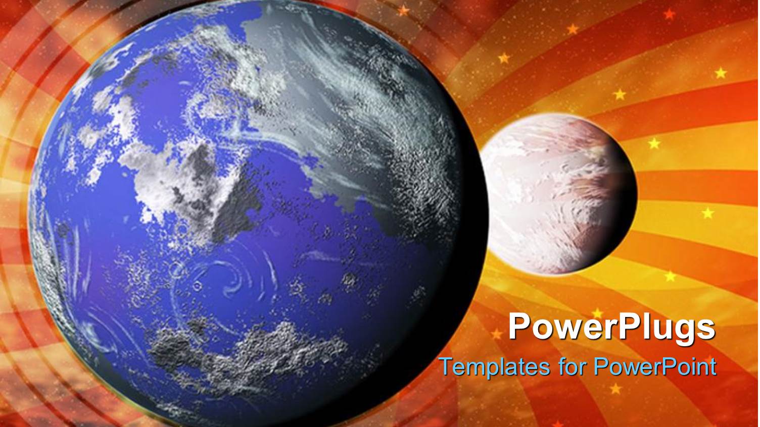 the Earth with Another Planet in the Background