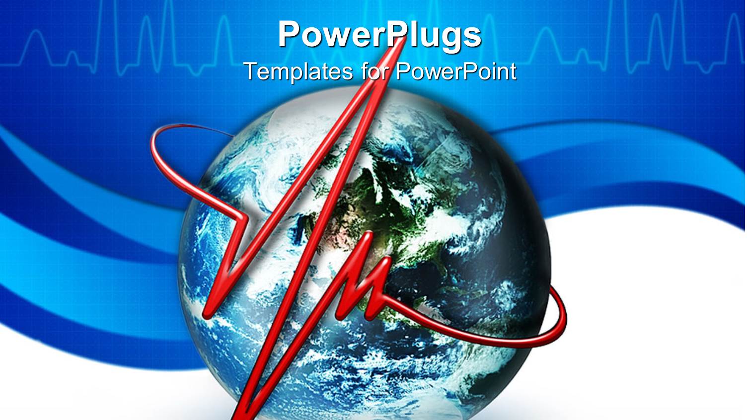 the Earth Being Surrounded by a Heartbeat Line