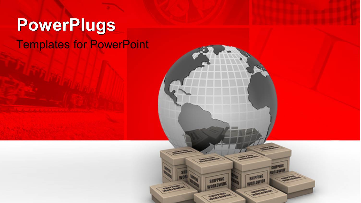 Earth Globe on 3D Boxes Depicting Global Online Shopping 