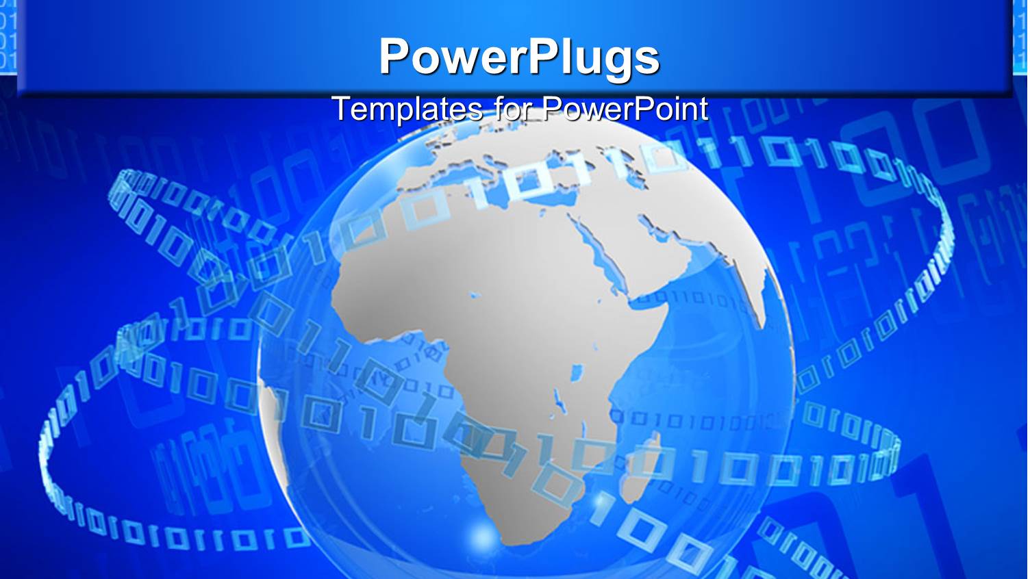 Earth Globe with Binary Codes on a Blue Background