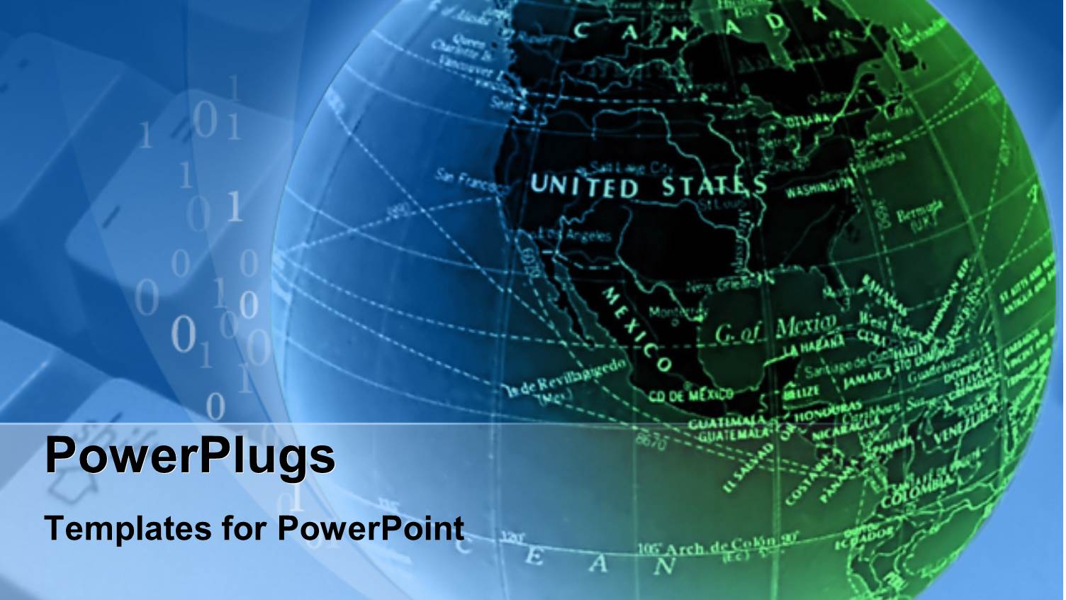 Earth Globe with Binary Digits on Computer Keyboard