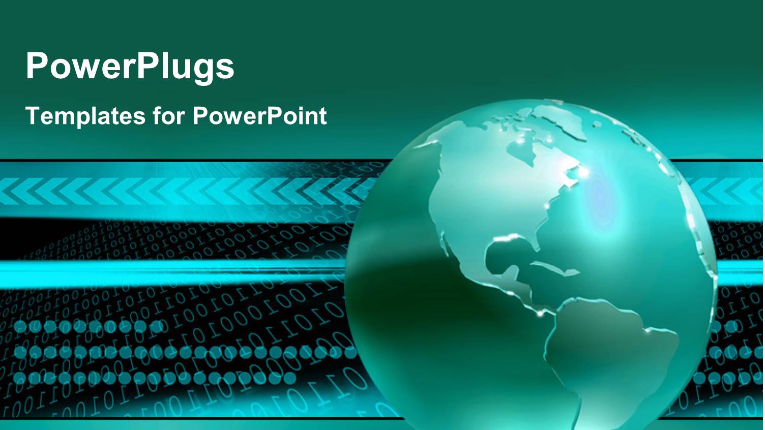 Earth Globe with Binary Numbers on Black and Blue Background