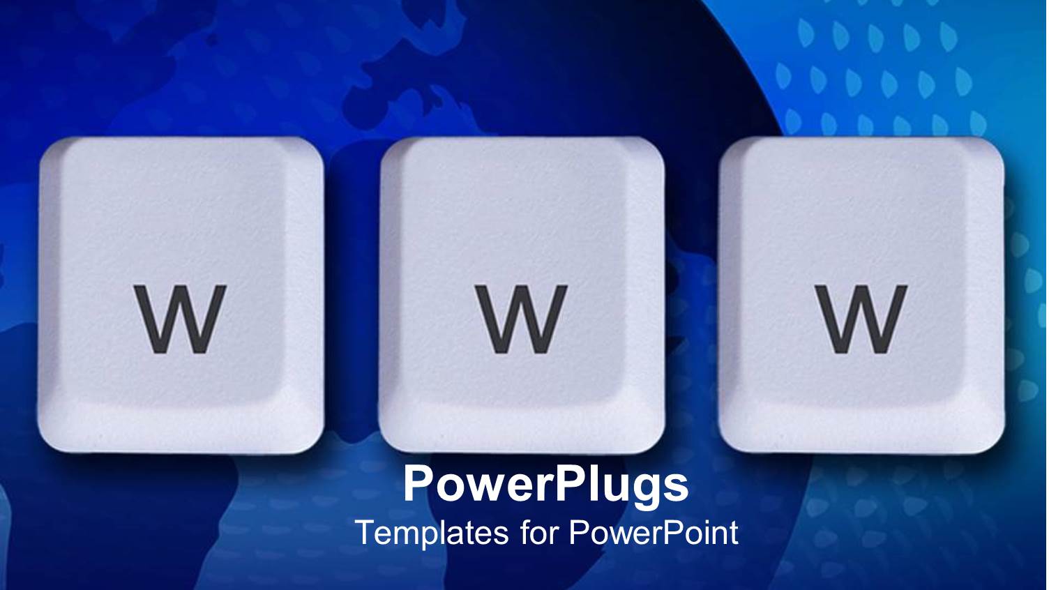 Earth Globe Blurred in Background with Keyboard Keys WWW