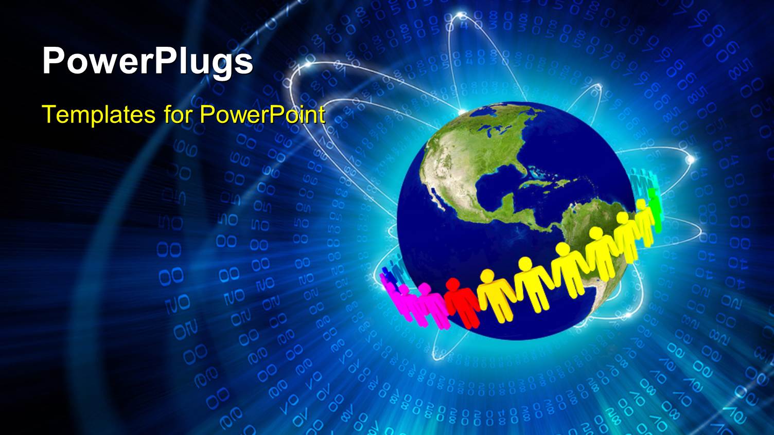 an Earth Globe with Colorful Human Characters Holding Hands Round it