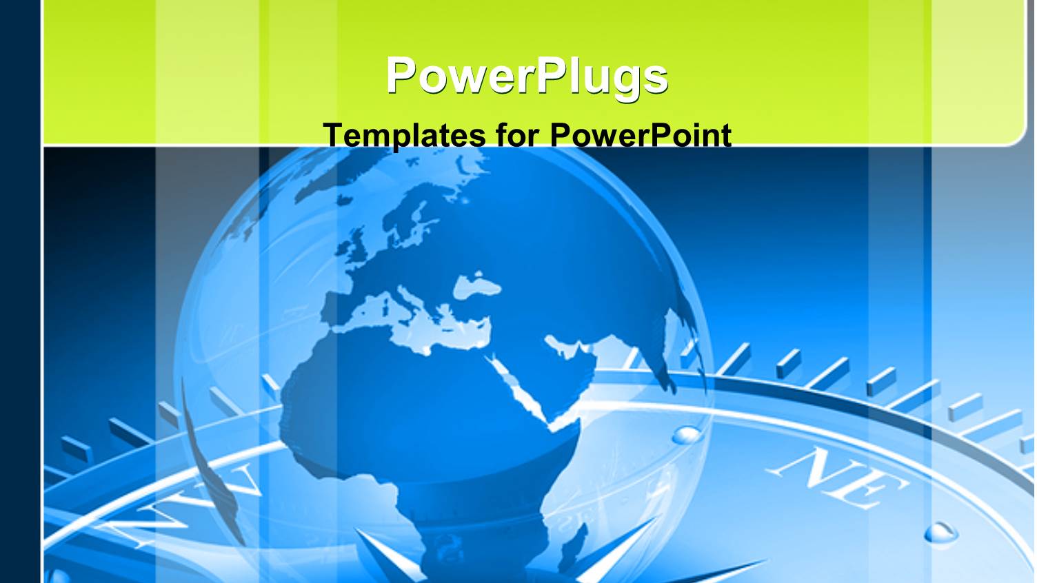 an Earth Globe with a Compass on a Blue Background