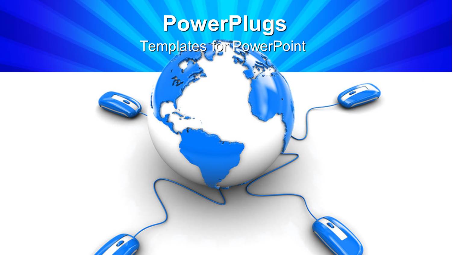 an Earth Globe with Four Computer Mice Attached to it