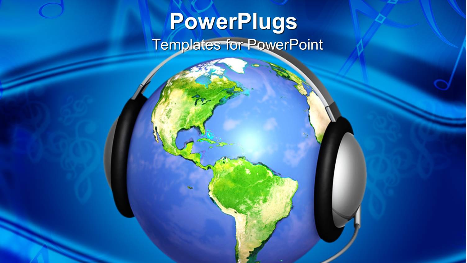 Earth Globe with Headphones and Microphone Depicting Customer Support 