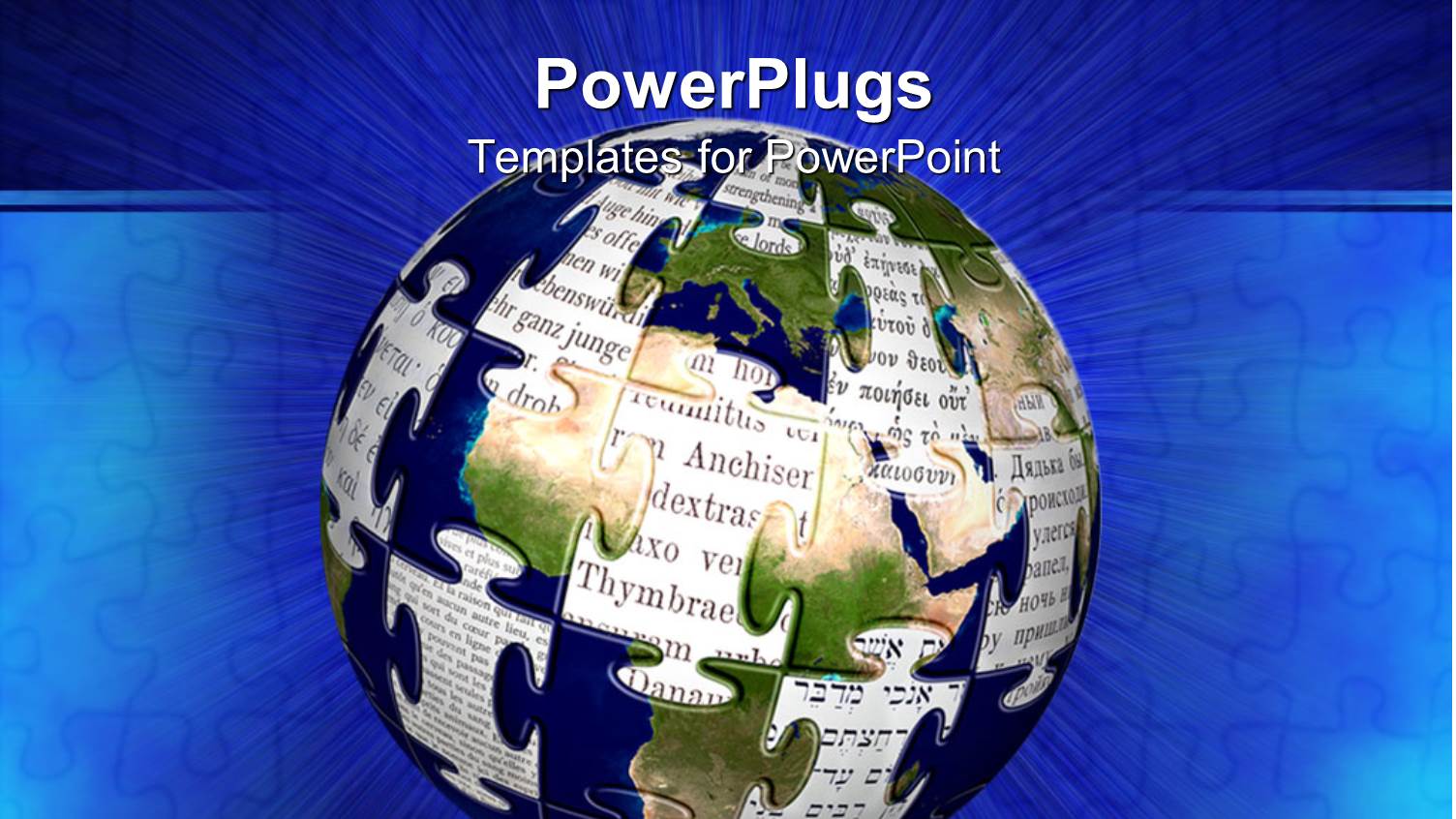 Earth Globe with Jigsaw Puzzle Pattern and Cuttings from Famous Books