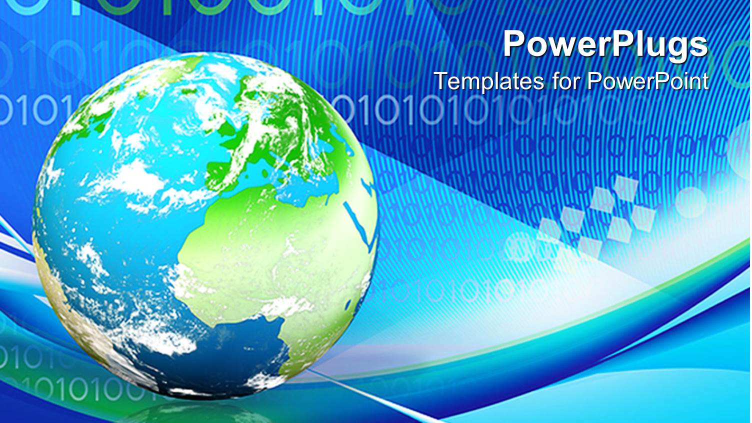 Earth Globe with Lots of Binary Codes on a Blue Background