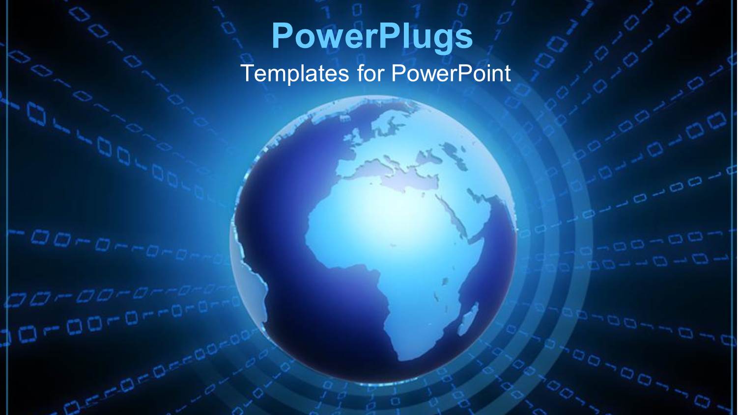 Earth Globe with Lots of Binary Codes on a Blue Background