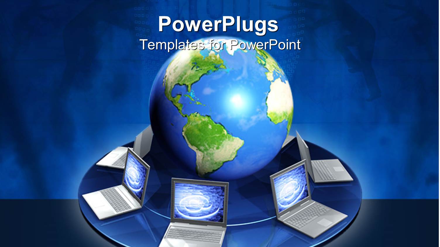 Earth Globe with Lots of Laptops Open Around it