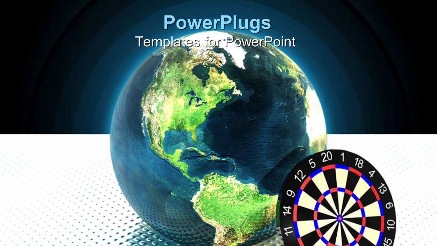 an Earth Globe and a Red and White Dart Board