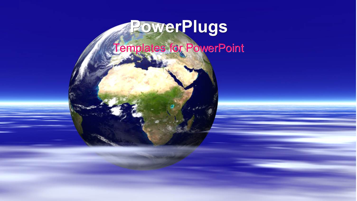 Earth Globe on Ripples of Ocean Over Blue Background 