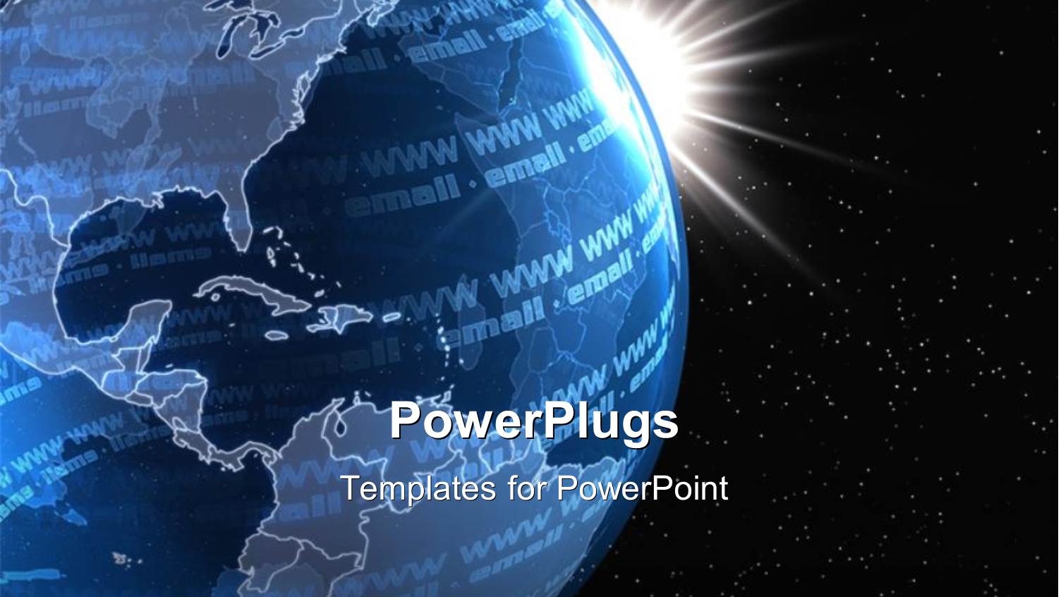 an Earth Globe in Space with a Shinning Sun