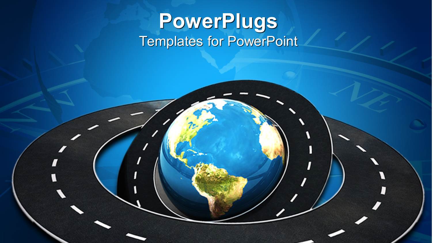 an Earth Globe with a Tarred Road as an Orbit