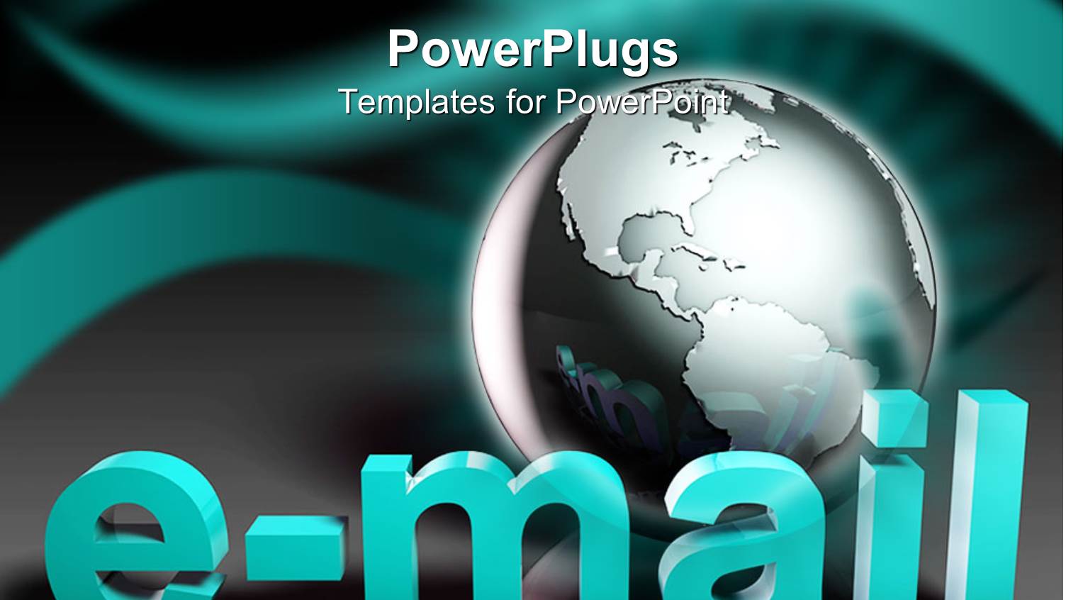 Earth Globe with the Text E-Mail in 3D Green