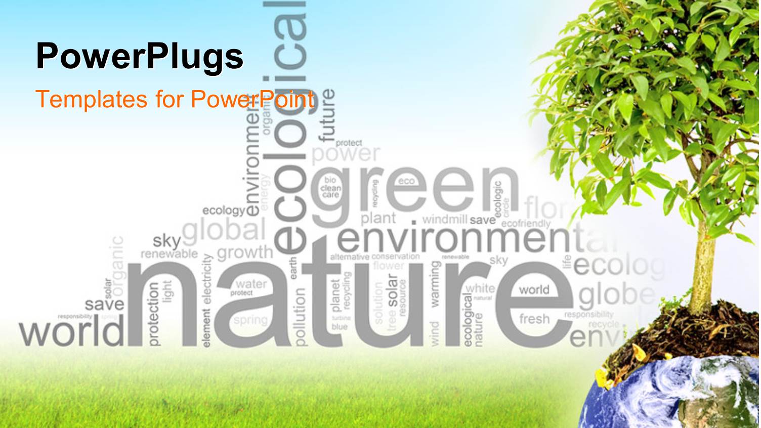 an Earth Globe with a Tree Growing Out of it